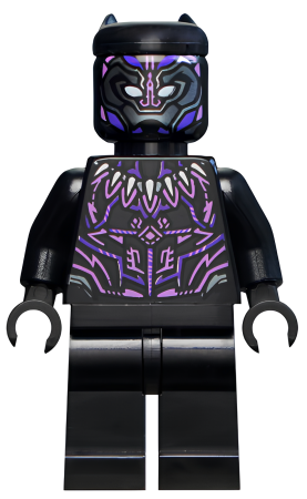 Минифигурка Lego Super Heroes Black Panther - Claw Necklace, Dark Purple and Lavender Highlights sh0728 U